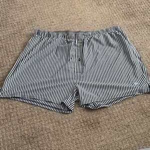 Peter Millar Jubilee Boxer Blue and White Striped Shorts